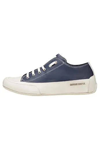 Candice Cooper Rock S Damen Sneaker Blau 41,5 EU - Stylische Low-Top-Sneaker inspiriert von 90er Basketball-Modellen. Aus farbigem Wildleder mit Leder-Einsätzen und herausnehmbarer Innensohle. Ideal für lässige Outfits und den täglichen Gebrauch.