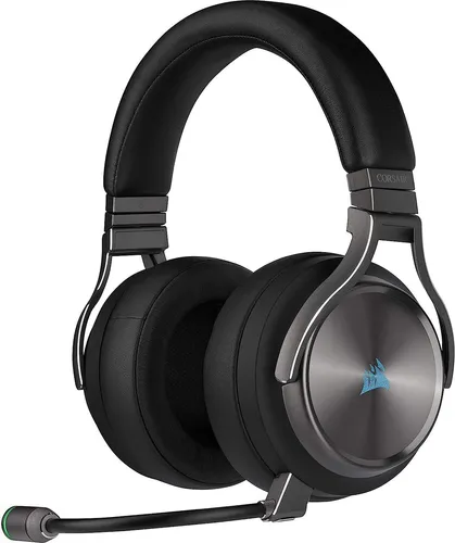 Corsair Virtuoso RGB Wireless SE Gaming-Headset - Hochwertiges Gaming-Headset mit 7.1-Surround-Sound und Broadcast-Qualität Mikrofon, ideal für PC, PS4, Switch und Mobilgeräte. Ultimativer Komfort dank Memory-Schaum-Ohrmuscheln und kabelloser Verbindung.