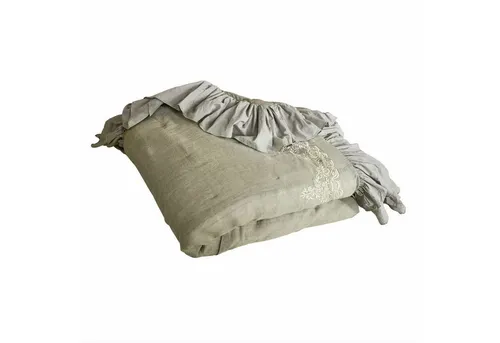 Loberon Quilt Therese - Handbestickt mit opulentem Rüschensaum - Bettdecken, handbestickt und soft wattiert, ideal für einen romantischen Look. Langlebig und nachhaltig, gefertigt aus nachwachsenden Rohstoffen.