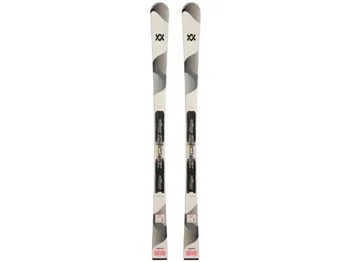 Volkl Shine Alessia Skier mit FDT TP 10 80MM - 144 - Leichte und wendige Skier für unbeschwerte Abfahrten, ideal für Anfänger und Fortgeschrittene. Mit hochwertiger Bindung für sicheren Halt.