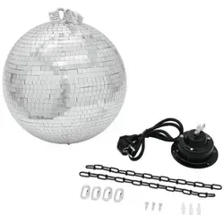 Eurolite Spiegelkugel 30cm mit Motor MD-1515 - Licht & Bühne - 30 cm Spiegelkugel mit motorisierter Rotation für spektakuläre Lichteffekte bei Partys und Veranstaltungen.