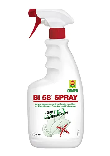 COMPO Bi 58 Spray - 750 ml gegen saugende und beißende Insekten, hochwirksam für Zierpflanzen, Gemüse und Erdbeeren