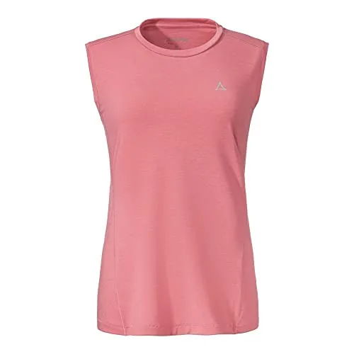 Schöffel Damen Top Vietas L Wander-Shirt, Clasping Rose, 46 EU - Funktionsshirt mit 2-Wege-Stretch für hohe Bewegungsfreiheit, angenehm auf der Haut dank Flatlocknähten und ideal für Outdoor-Aktivitäten.