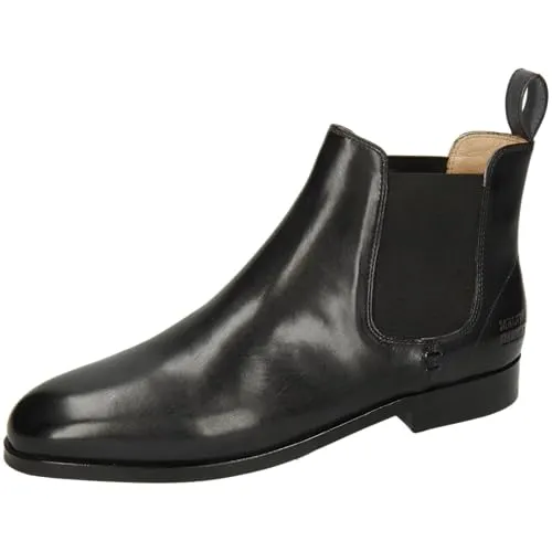Melvin & Hamilton Stiefeletten Damen Susan 10 Schwarz 37 - Wanderschuhe aus vegetabil gegerbtem Kalbsleder mit flachen Absätzen, ideal für stilvolle Outdoor-Abenteuer und höchsten Tragekomfort.