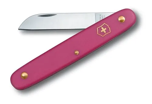Victorinox Blumenmesser - Schweizer Gartenmesser für Gärtner und Floristen, pink - Gartenmesser mit rostfreier Stahlklinge und Nylongriff, ideal für präzises Beschneiden von Blumen. Höchste Schweizer Qualität und Handwerkskunst garantieren langlebige Leistung.