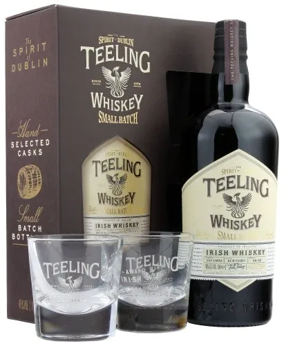Teeling Small Batch Set mit 2x Tumbler - Irish Whiskey - Whisky Set mit 2 stilvollen Tumblern, perfekt für genussvolle Abende und ideal als Geschenk für Whiskey-Liebhaber.