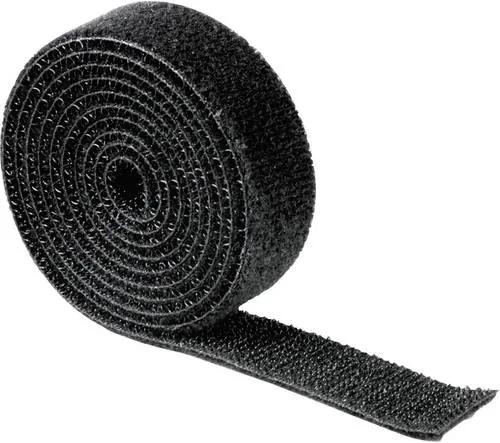 Hama Klettband beidseitig, universell, 1,9 x 100 cm, Schwarz Klettkabelbinder Schwarz 1St.