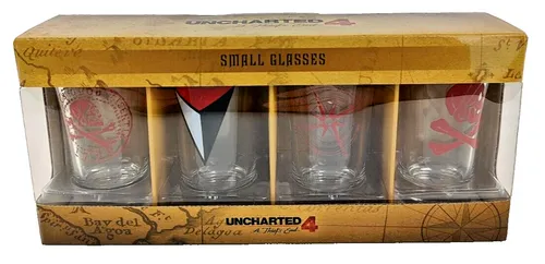 Uncharted 4 Schnapsgläser 4er Pack SHOT GLÄSER Glas NEU OVP