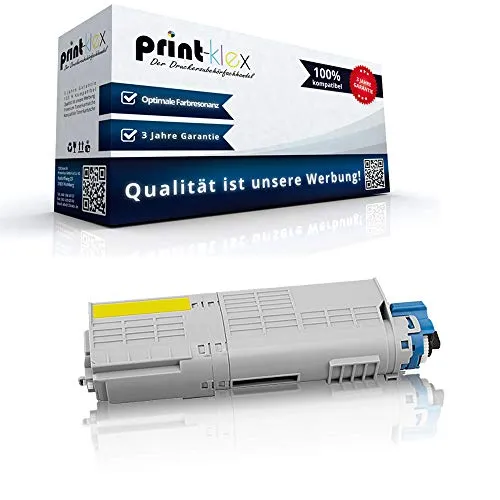 Print-Klex Tonerkartusche kompatibel für OKI C 532DN 542DN MC 563DN 573DN C532 C542 MC563 MC573 46490605 C532 Gelb Yellow - Office Print Serie