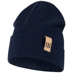 Smarilla Jerseymütze Jungen Mütze Beanie Übergangsmütze gerippt breiter Bund blau 50/52