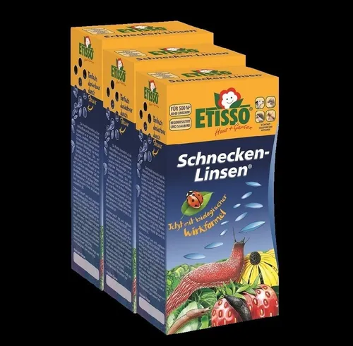 Etisso Schnecken-Linsen 300g - Effektive Bekämpfung von Nacktschnecken - Praktische 300g-Packung Schneckenlinsen zur effektiven Kontrolle von Nacktschnecken im Garten. Mit praktischem Streuer, schnelle Wirkung und auch für den professionellen Einsatz geeignet.