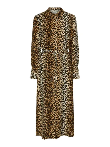 Y.A.S Hemdblusenkleid "YASKAYA LS LONG SHIRT DRESS S. NOOS" - Sommerkleider mit auffälligem Leonora Print, eleganter Hemdblusenkragen und bequemer, leichter Webstoff für perfekten Tragekomfort.