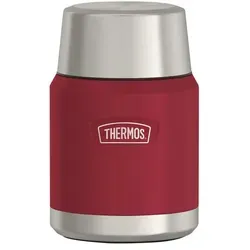 Thermos Icon Isolierbehälter 0.47L - Rot - Thermobehälter aus robustem Edelstahl, mit klappbarem Löffel - dicht, geschmacksneutral und ideal für unterwegs.