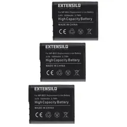 EXTENSILO 3x Akku kompatibel mit Sony Handycam HDR-GW55VE Kamera (1020mAh, 3,6V, Li-Ion)