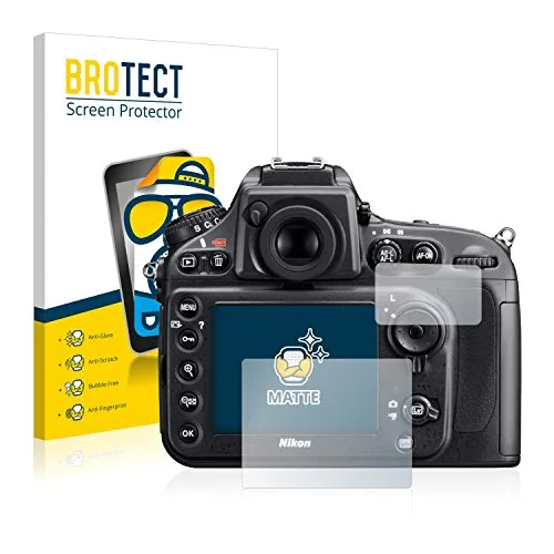 BROTECT Entspiegelungs-Schutzfolie für Nikon D800 (2 Stück) Matte Displayschutz-Folie, Anti-Reflex, Anti-Fingerprint