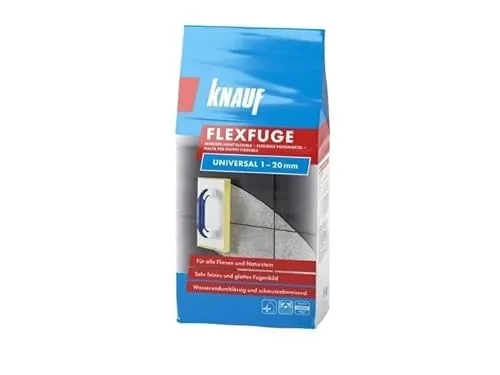 Knauf Fugenmörtel Flexfuge Universal 1 Kg - Hochwertiger Fugenmörtel in zementgrau für vielseitige Anwendungen. Ideal für die professionelle Verarbeitung und sorgt für langlebige Fugen.
