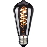 LUXULA LED Filament Leuchtmittel SPIRAL E27 Dimmbar Warmweiß Schwarz Transparent Vintage