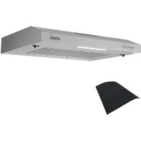 CIARRA Dunstabzugshaube 60cm VMS6903 mit Kohlefilter - Die CIARRA VMS6903 Dunstabzugshaube überzeugt mit 220 m³/h Saugleistung und 3 Geschwindigkeitsstufen. Ideal für die Küche, sorgt sie für frische Luft und angenehme Beleuchtung durch die integrierte LED.