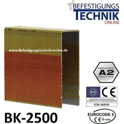 Prebena Klammern WD-75CRF 75mm rostfrei - Hochwertige Klammern für die Befestigung von weichen und dünnen Materialien. Mit Meißelspitze aus rostfreiem Stahl, ideal für den professionellen Einsatz. 2880 Stück im praktischen Paket.