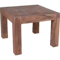MiaMöbel Couchtisch Bagra 60x60 cm aus massivem Sheeshamholz - Moderner Couchtisch aus massivem Sheeshamholz, lackiert und pflegeleicht. Einzigartige Maserung macht jedes Stück zum Unikat und sorgt für Wärme in Ihrem Wohnzimmer.