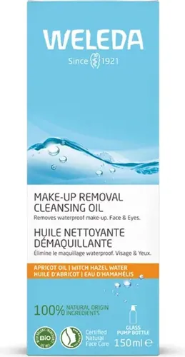 Weleda Cleansing Care Abschminköl 150 ml - Weleda Cleansing Care Abschminköl, 150 ml, sanfte Gesichtsreinigung für Damen. Entfernt gründlich Unreinheiten und wasserfestes Make-up, ideal für empfindliche Haut. Vegan und in einem umweltfreundlichen Glasbehälter.