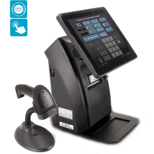 All-in-One Kasse GASTRO: Bondrucker Barcodescanner Kassensoftware Kundendisplay