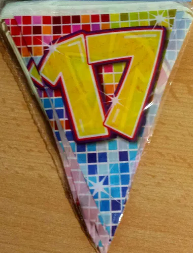 Wimpelkette 17 Geburtstag Jubiläum 6 mtr  Party  Dekoration  Neu