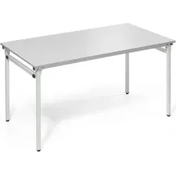 Klapptisch 4-Fuß 1.400x700mm in lichtgrau - Flexibler Klapptisch für Schulungen und Konferenzen. Stabil und platzsparend, schnell auf- und abgebaut. Mit langlebigem Stahlgestell und schonenden Kunststoffpuffern für eine lange Nutzung.