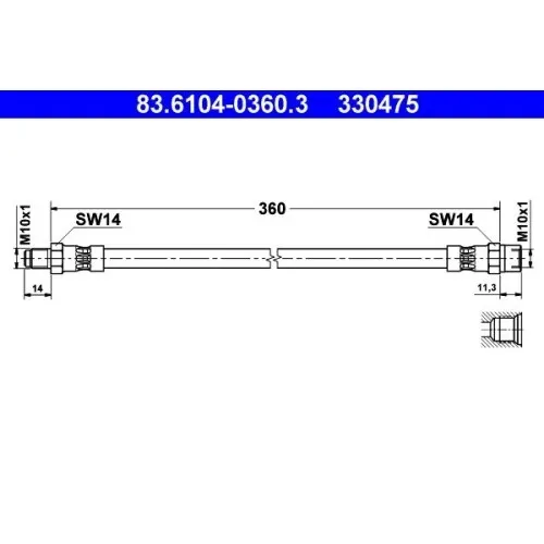 ATE Bremsschlauch 83.6104-0360.3