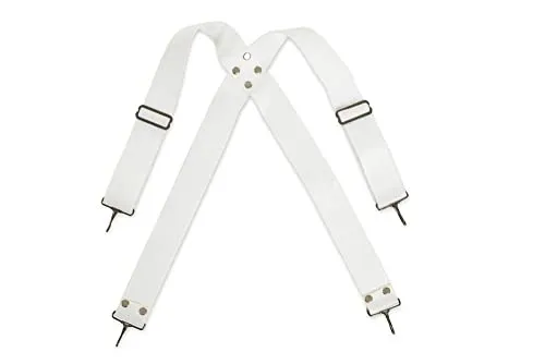 GEWA Marching Drum, Marschtrommel Zubehör Trageriemen für Bass Drum, Nylon weiß, 3 cm breit, verstellbar mit Karabiner