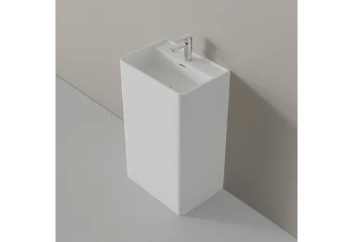 Bernstein Waschbecken TWZ26 - Freistehend aus Mineralguss - Elegantes Waschbecken aus hochwertigem Mineralguss in Weiß matt oder Schwarz hochglanz. Mit glatter, porenfreier Oberfläche für einfache Reinigung und hygienischen Nutzen. Ideal für jeden modernen Badstil.