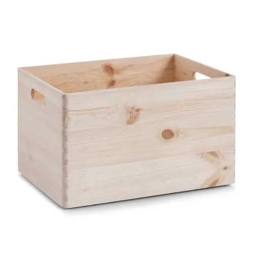Zeller Holzkiste 13143 Allzweckkiste, 40 x 30 x 24cm - Praktische Boxen aus robustem Kiefernholz, ideal für Ordnung in Werkstatt, Haushalt oder Hobby. Mit 2 Tragegriffen und stapelbar für platzsparende Aufbewahrung.