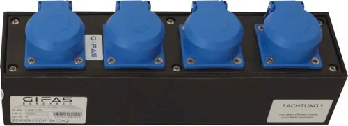 Gifas Electric Wand-Kleinverteiler 1404-PO4 - Robuster Wand-Kleinverteiler mit 2 Schuko-Steckdosen und IP54 Schutz, ideal für den Einsatz in anspruchsvollen Umgebungen. Perfekt für die Wandmontage geeignet.