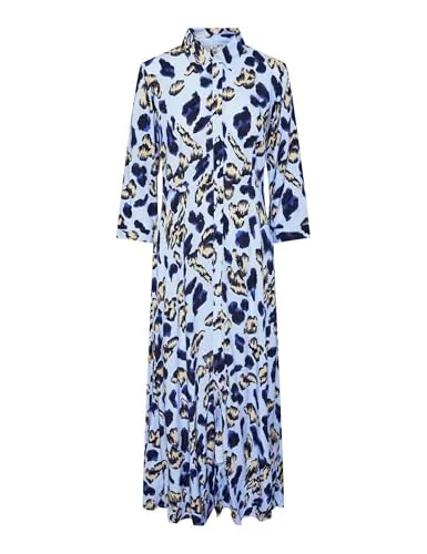 Y.A.S Damen YASSAVANNA Long Shirt Dress S. NOOS - Freizeitkleid für Damen mit Hemd-Kragen und lockerer Passform, ideal für lässige Anlässe und bequemes Tragen dank der langen Ärmel und Knopfleiste.