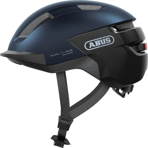 ABUS Purl-Y ACE Fahrradhelm mit LED-Licht – Sicherer Schutz für E-Bike und S-Pedelec - Fahrradhelme mit NTA-Norm, In-Mold-Fertigung für Stabilität und Komfort, höhenverstellbar mit Platz für Zöpfe, inkl. wiederaufladbarem LED-Licht für bessere Sichtbarkeit.
