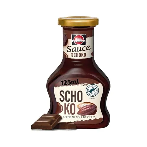 Schwartau Dessert Sauce Schokolade, 125ml – für kreative Dessertideen - Verfeinern Sie Ihre Desserts mit dieser köstlichen Schokoladensauce! Ideal für Eis, Pudding und Gebäck. In der praktischen, wiederverschließbaren Flasche. Genießen Sie unverfälschten Geschmack ohne Zusätze!