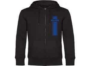 multifanshop Kapuzen Sweatshirt Jacke - Holstein - Streifen - Druck blau - Hochwertige Kapuzen Sweatshirt Jacke für Holstein-Fans, mit kuscheliger Oberfläche und stylischem Streifen-Design. Ideal als Geschenk oder für den eigenen Fanlook.
