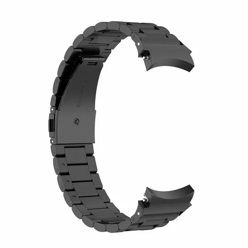 Armband 22mm aus rostfreiem Stahl für Smartwatch - Schwarz - Uhrenarmband aus langlebigem, rostfreiem Stahl mit Kippfaltschließe für sicheren Halt, passend für alle gängigen Smartwatches.