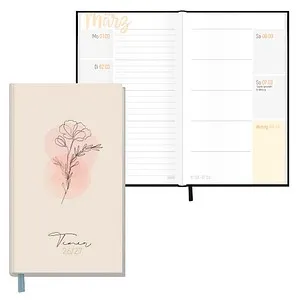 Häfft Verlag Schülerkalender slim Dainty Flower August 2026 - September 2027 rosa, 1 St.