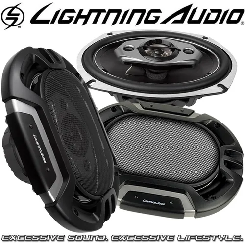 Lightning Audio LA-1694 Quadax Oval Lautsprecher Paar - Car-HiFi-Lautsprecher mit 4-Wege-System und kraftvollen 50 W RMS, ideal für ein beeindruckendes Klangerlebnis im Auto.