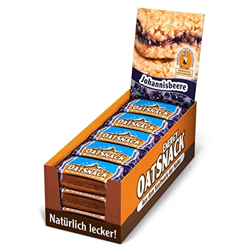 EnergyOatSnack Johannisbeere | Handgemachter, veganer Energieriegel - Proteinriegel mit 60% Kohlenhydraten, ideal für Ausdauersport. Schmeckt lecker und liefert langanhaltende Energie aus natürlichen Zutaten!