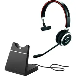 Jabra Evolve 65 SE - UC Mono Headset - PC-Headset mit passiver Geräuschunterdrückung, ideal für konzentriertes Arbeiten und effiziente Kommunikation im Büro.