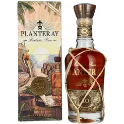 PLANTERAY RUM - XO 20th Anniversary - Barbados Rum mit Doppelreifung - Rum aus Barbados mit Doppelreifung, 40% Alkohol. Feine Aromen von Vanille und Schokolade, perfekt für Cocktails oder pur. Der meistprämierte XO-Rum der Welt mit über 55 Goldmedaillen!