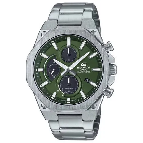 CASIO Edifice EFS-S570D-3AUEF Chronograph Edelstahl/Saphirglas - SOLARUHR NEU!