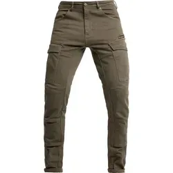 John Doe Defender Mono XTM Motorrad Jeanshose W33 L34 - Olive - Motorradhosen für Herren, ideal für den Sommer, aus strapazierfähigem Material für optimalen Schutz und Komfort auf der Straße.