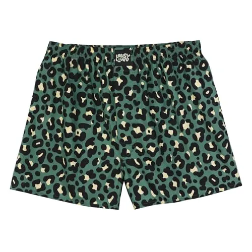 Lousy Livin Boxershorts "Leroy" in Grün (Größe M) - Bequeme Boxershorts aus 100% Bio-Baumwolle, mit stylischem Leroy-Motiv und Lousy Livin Logo. Ideal für den Alltag, pflegeleicht und angenehm zu tragen.