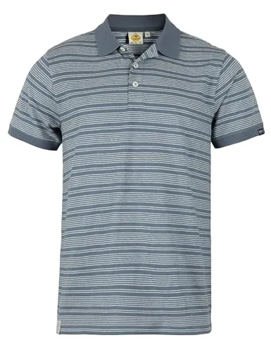 ROADSIGN Australia Herren Polo im sportlichen Streifen Look - Blau, 3XL - Langlebige Farbintensität durch farbgewebte Streifen. Angenehmer Jersey mit Stabilität und Seitenschlitzen für Komfort. Ideal für Sommerfreizeit und gepflegte Casual-Styles.