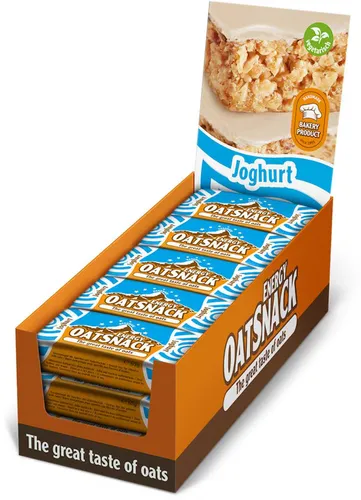 EnergyOatSnack Joghurt (15x65g) | Langanhaltende Energie für Sport & Freizeit - Ausdauer- & Energieriegel, handgemacht und veggie, mit Haferflocken für langanhaltende Energie und köstlichen Geschmack – perfekt für Abenteuer und als Mahlzeitenersatz.