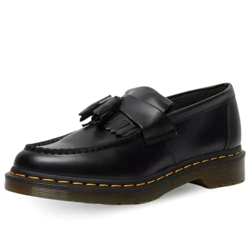 Dr. Martens Unisex Kinder Moccasins, Black Smooth, 36 EU - Herrenmode mit hochwertigem, glattem Leder für hohen Tragekomfort und Langlebigkeit.