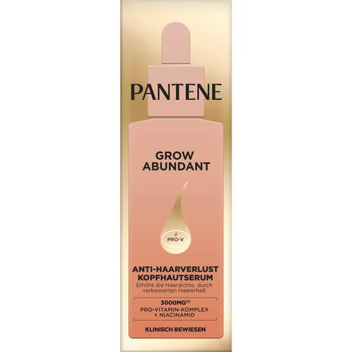 Pantene Pro-V Grow Abundant Anti-Haarverlust Kopfhaut Serum 60 ml - Entdecke das Pantene Grow Abundant Kopfhautserum für feines Haar. Mit 3000 mg PRO-V KOMPLEX und B5 Niacinamiden stärkt es sanft die Haarstruktur und sorgt für ein volles Haargefühl.